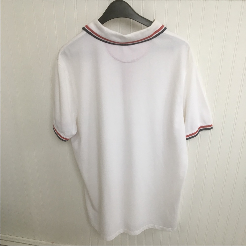 Banana Republic White Short-Sleeve Polo Shirt Men’s Size Large Tall - Picture 2 of 5
